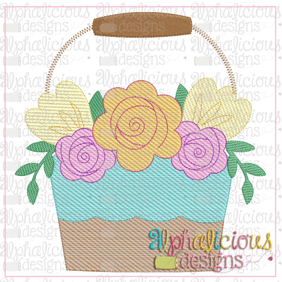 Flower Market Pail-Sketch