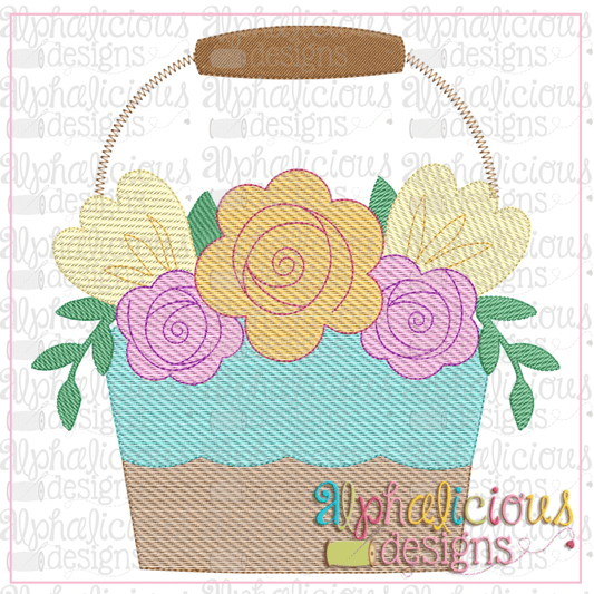 Flower Market Pail-Sketch