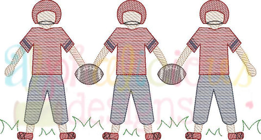 Football Player Three In A Row-Sketch