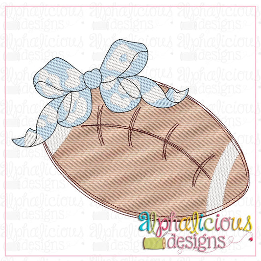 Football with Leopard Bow-Sketch