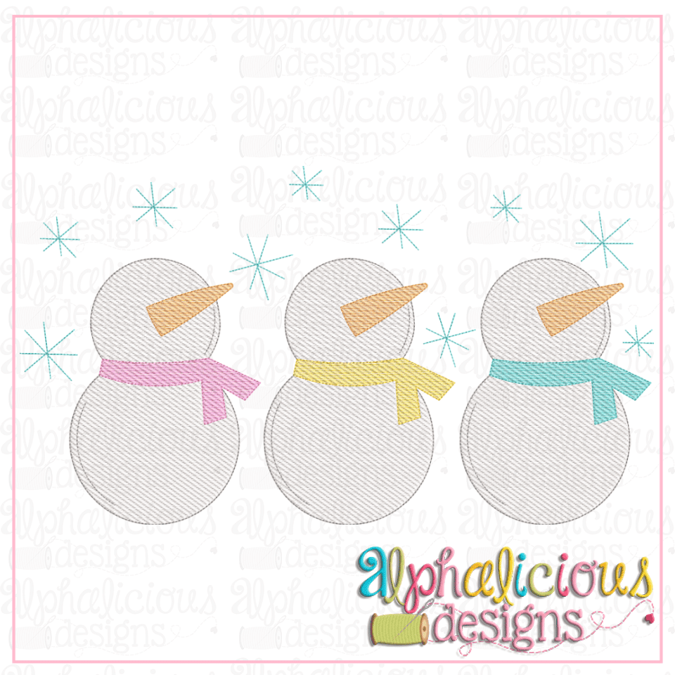 Frosty Snowmen-Three In A Row- Sketch