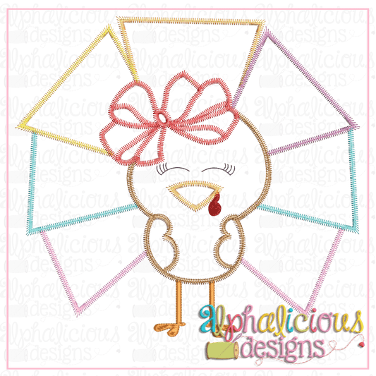 Geometric Turkey with Bow - ZigZag