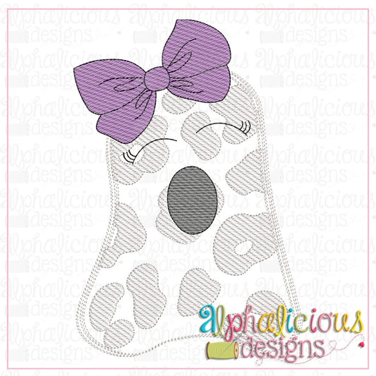 Ghost with Bow-Leopard-Sketch