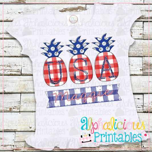 Painted Gingham Banner-Mono-Printable