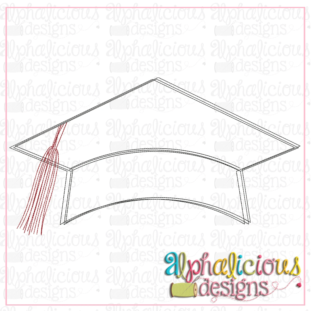 Graduation Hat with Tassel-Scribble