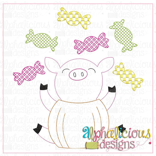 Halloween Pig-Triple Bean