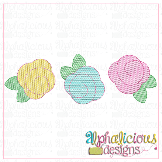 Happy Flowers Three in A Row- Sketch