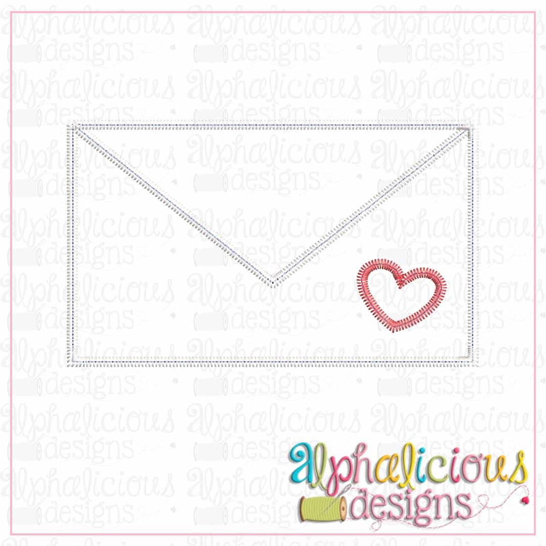 Happy Heart Envelope-Zig Zag
