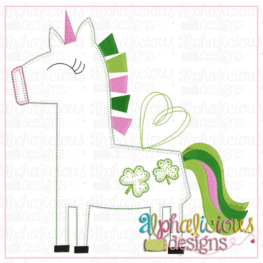 Happy Unicorn with Clovers - Blanket