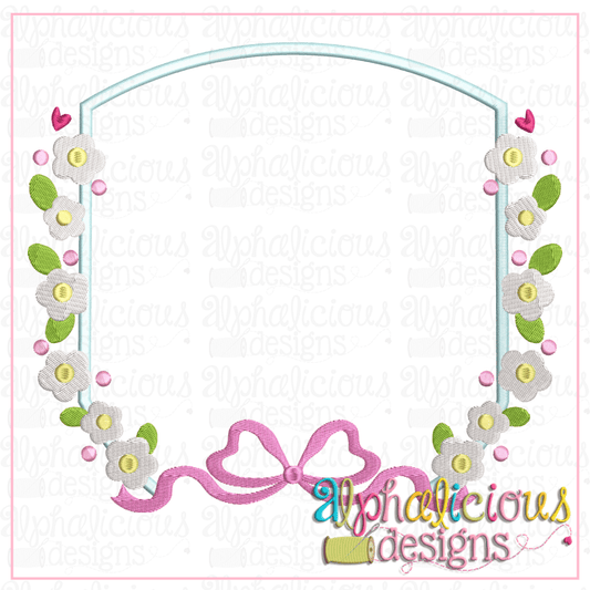 Heirloom Frame with Flowers and Bow