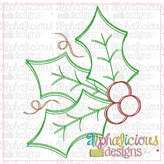 Holly-Scribble Applique