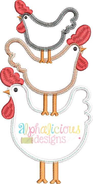 Stacked Chickens- ZigZag