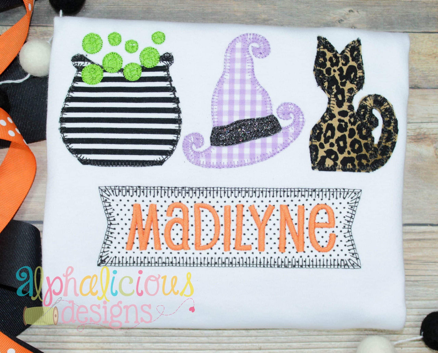 Spooky Night Three In A Row-Applique