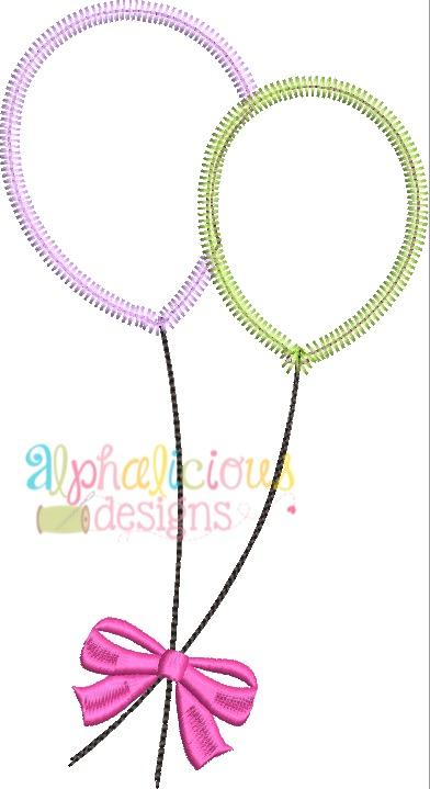 Balloon Applique-ZigZag