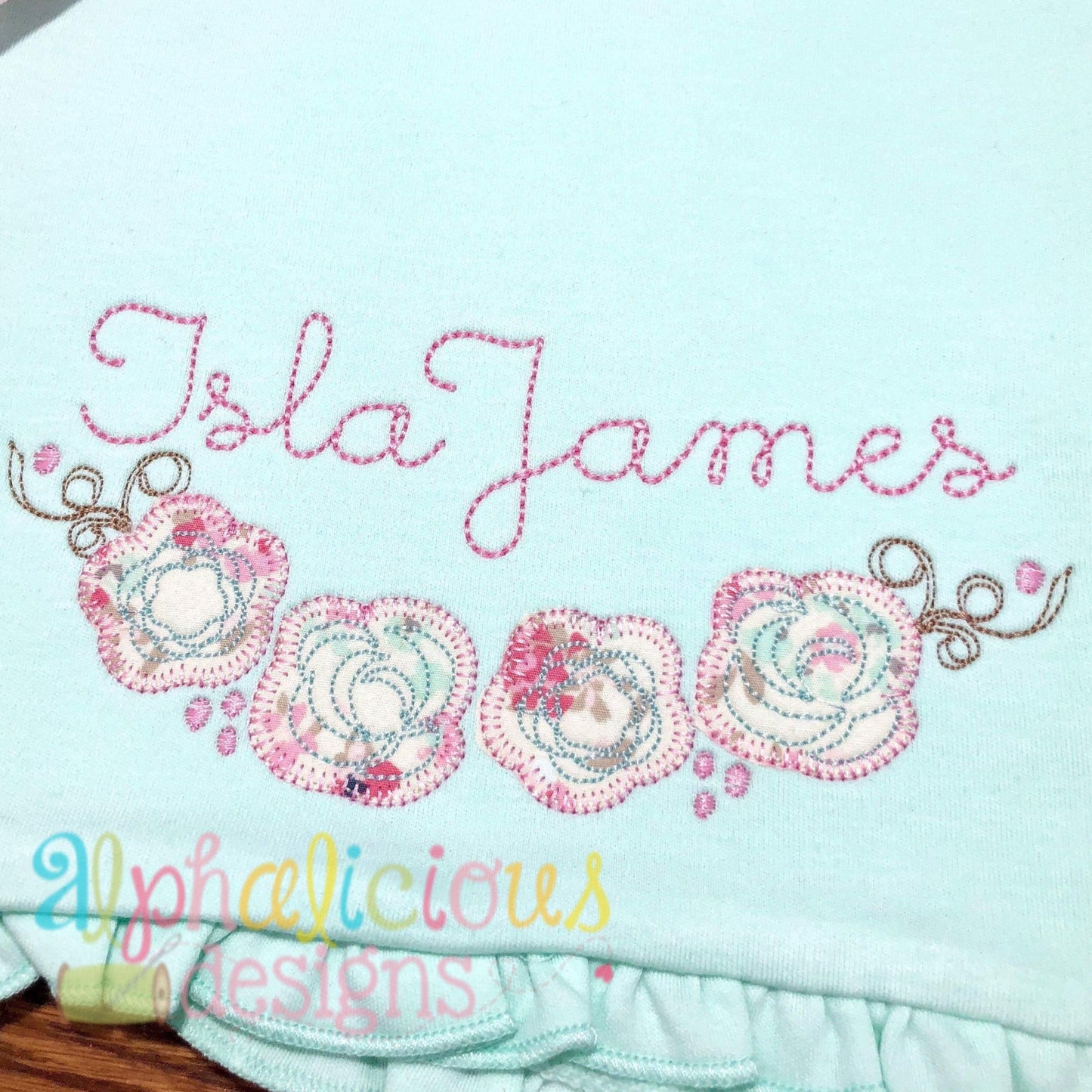 Floral Applique Swag-ZigZag