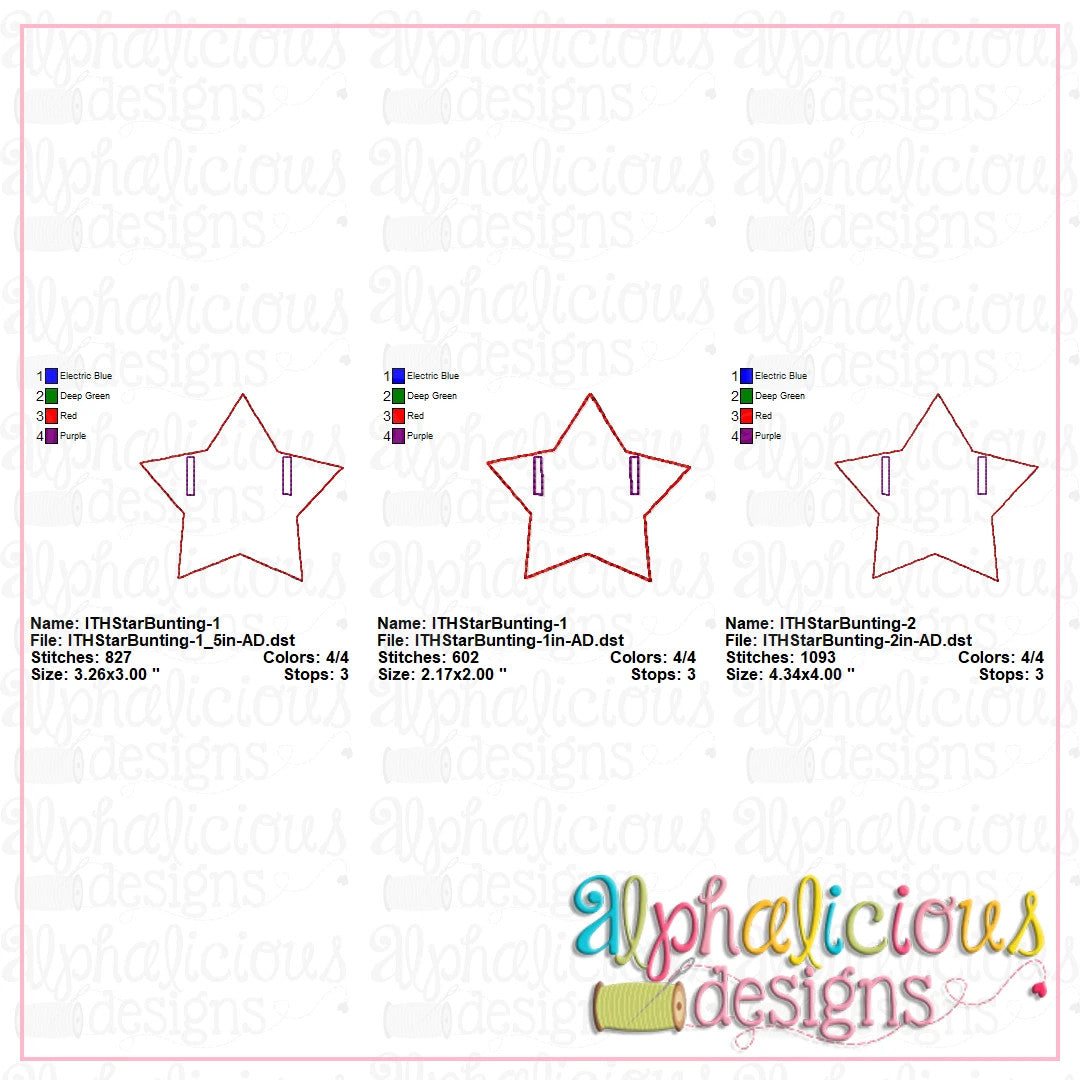 Star Bunting-In-the-Hoop