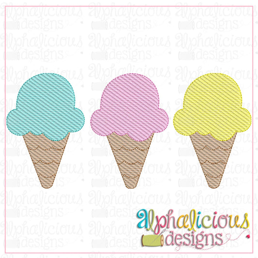 Ice Cream Trio-Sketch