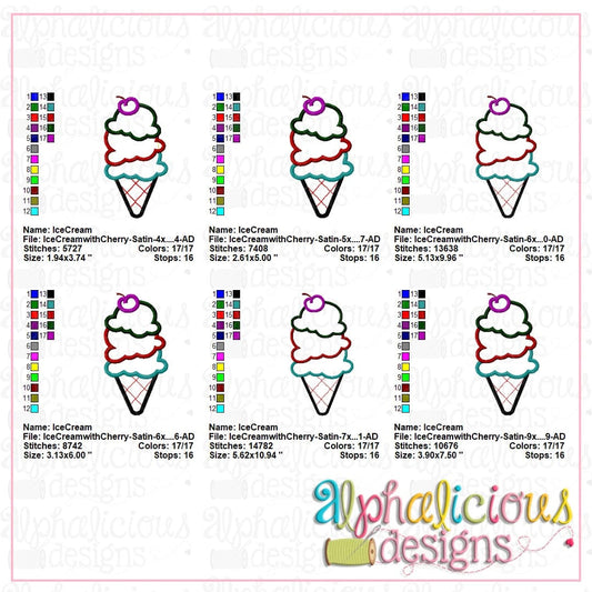 Ice Cream with Cherry-Satin