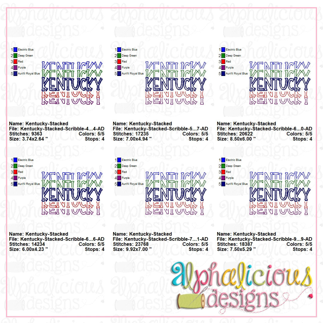 Kentucky Stacked-Scribble