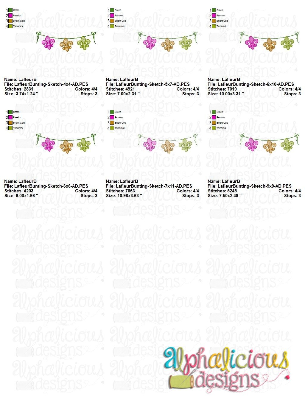 Bunting with LaFleur- Sketch