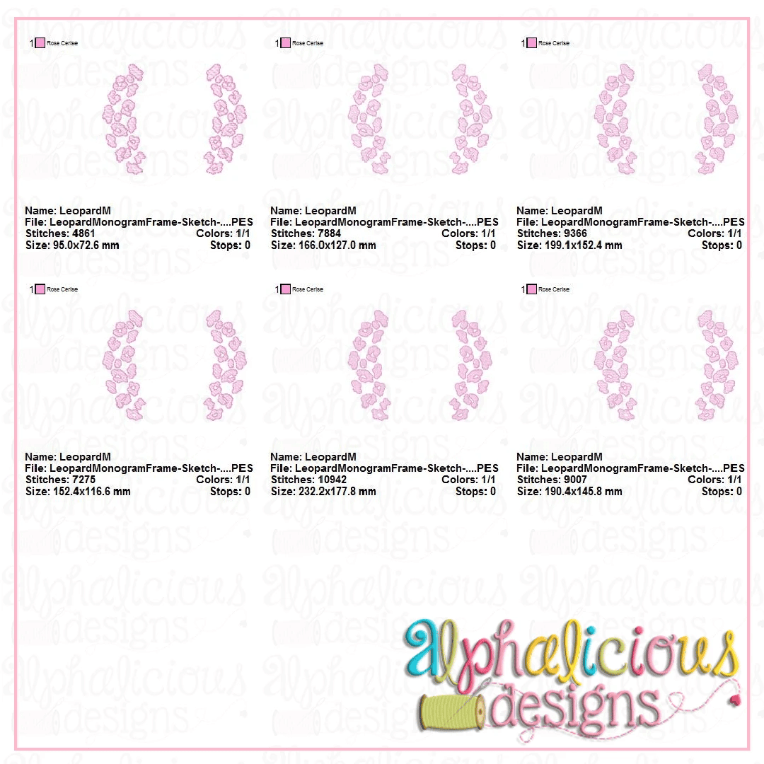 Leopard Monogram Frame-Sketch