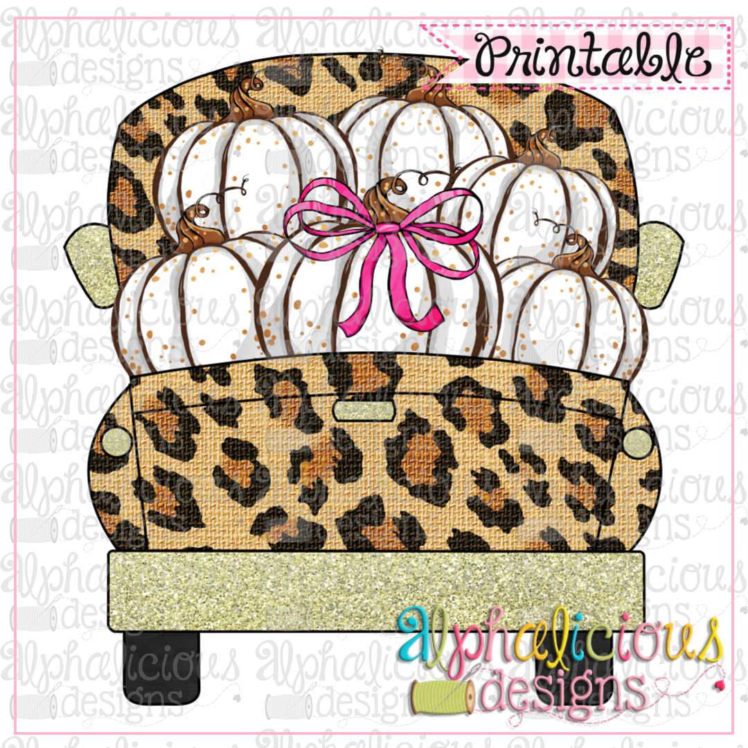 Leopard and Pumpkins Truck
