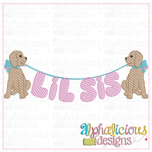 Lil Sis Pup Bunting-Sketch