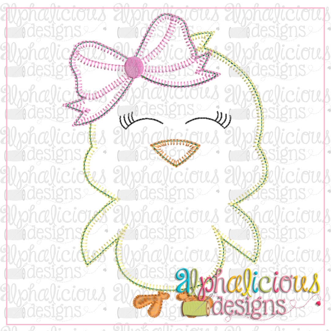 Little Chick with Bow-Blanket