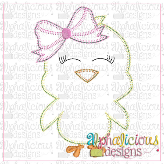 Little Chick with Bow-Blanket