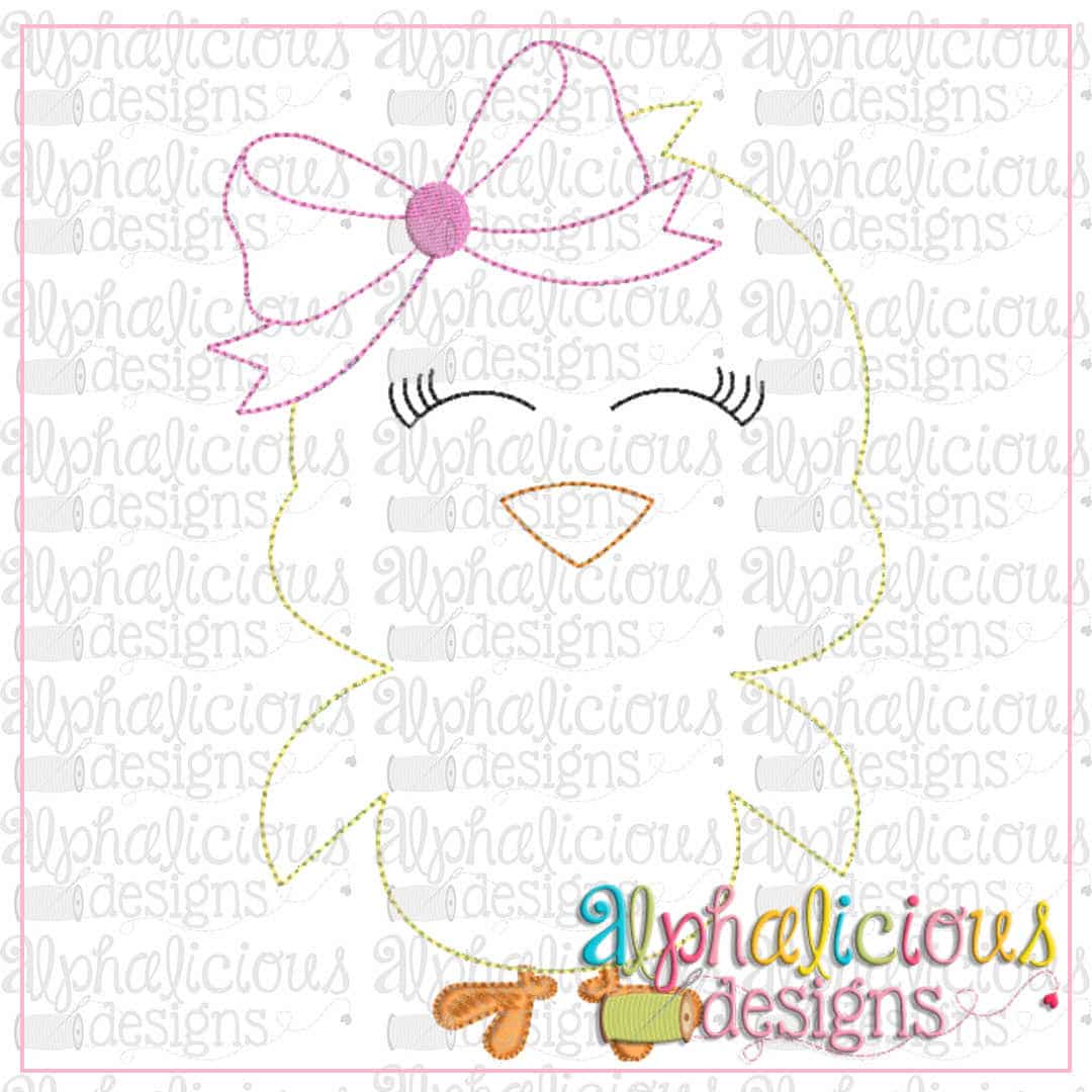 Little Chick with Bow-Triple Bean