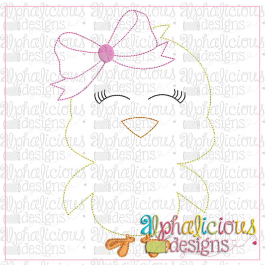 Little Chick with Bow-Triple Bean