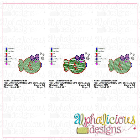 Little Fish with Bow-MINI-Sketch