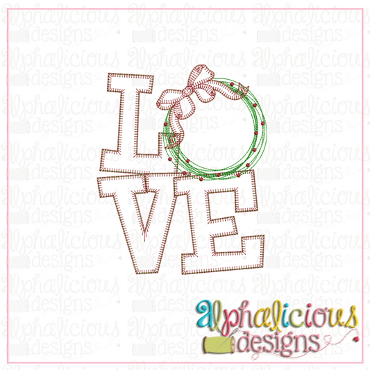 LOVE with Wreath-Blanket