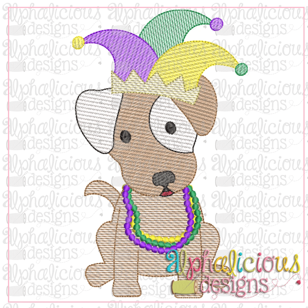 Mardi Gras Jester Pup-Sketch