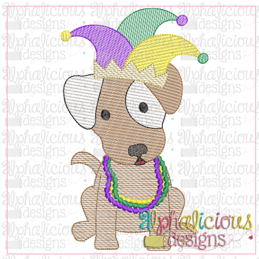 Mardi Gras Jester Pup-Sketch
