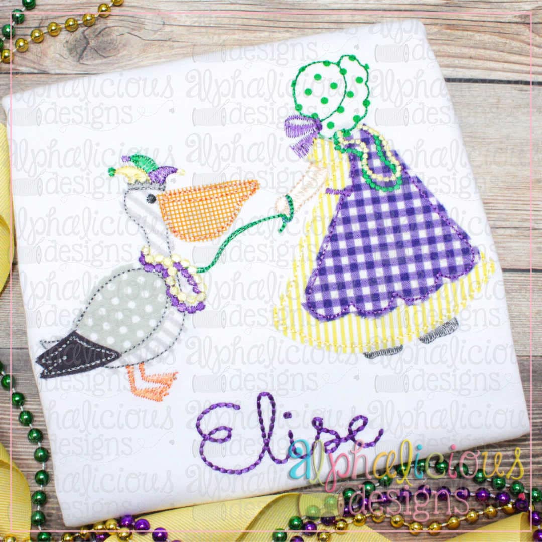 Mardi Gras Pet Pelican-Triple Bean-Girl
