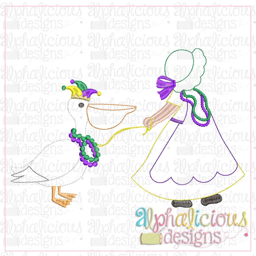 Mardi Gras Pet Pelican-Triple Bean-Girl
