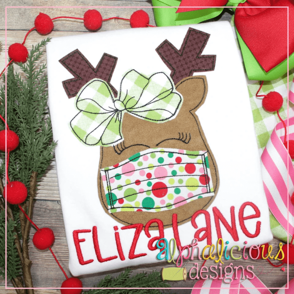 Masked Reindeer with Bow - Triple Bean