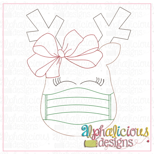 Masked Reindeer with Bow - Triple Bean