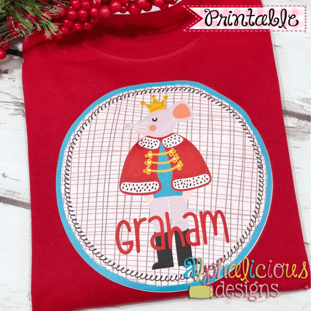Nutcracker Mouse King In Circle-Printable