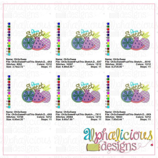 Oh So Sweet Fruit Trio-Sketch