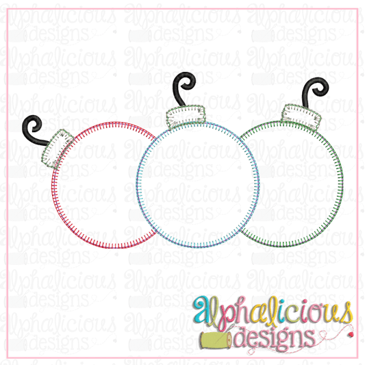 Ornaments Three in a Row - Blanket