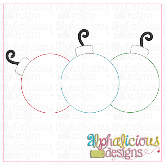 Ornaments Three in a Row - Triple Bean