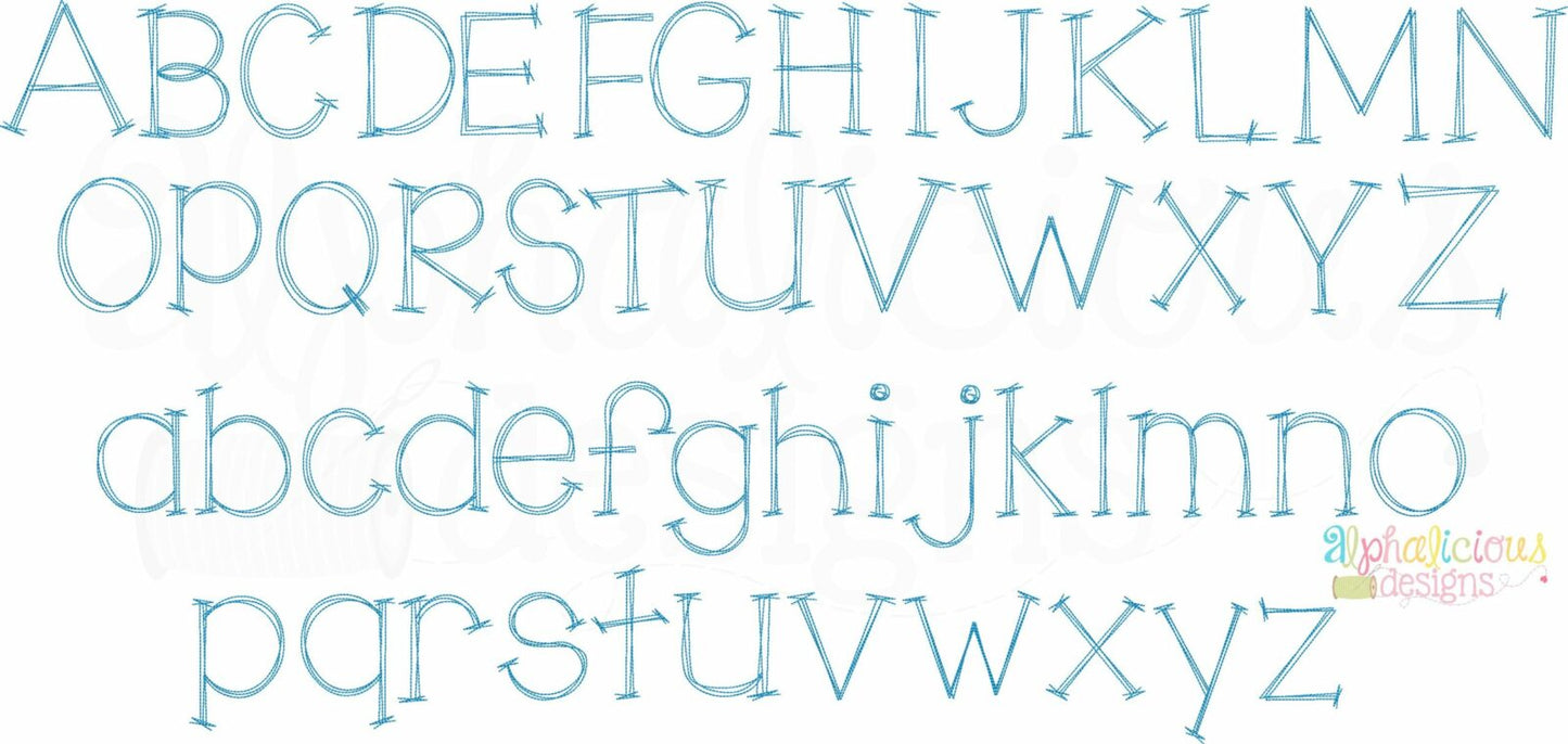 Oscar Scribble Vintage Embroidery Font