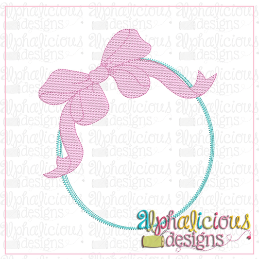 Oval Frame with Bow-Sketch