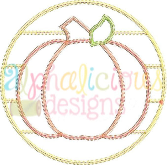 Patchwork Circle Pumpkin-ZigZag