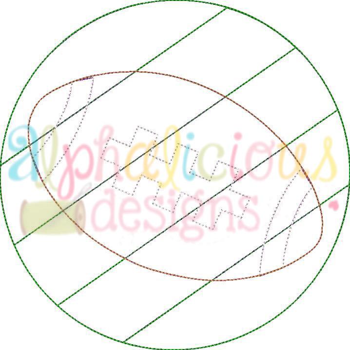 Patchwork Frame With Football-Triple Bean