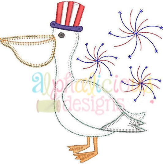 Patriotic Pelican-Blanket