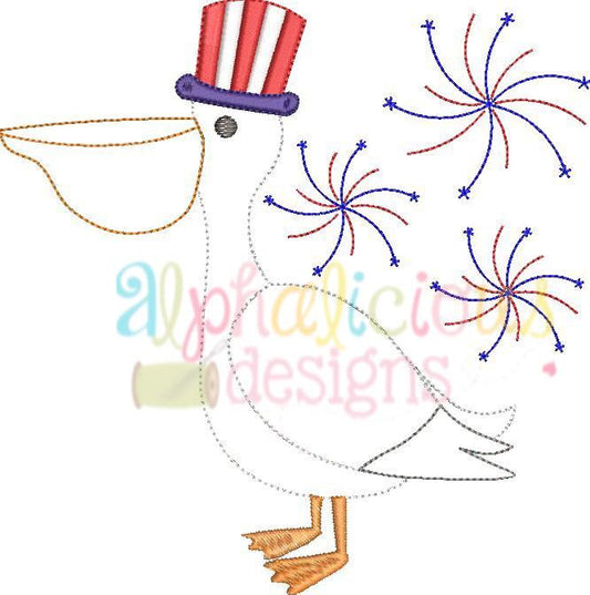 Patriotic Pelican-Triple Bean