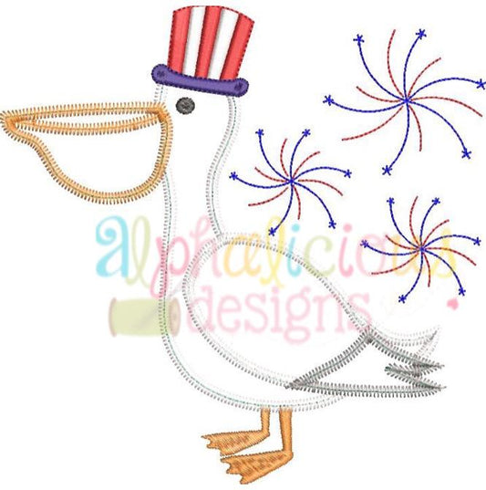 Patriotic Pelican-ZigZag